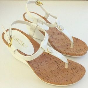 ralph lauren wedge thong sandals